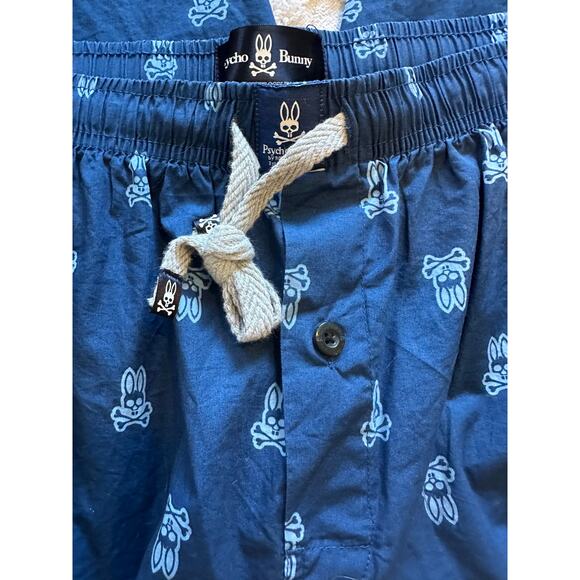 Psycho Bunny Men’s Lounge Pants Sz. Large Navy/LightBlue Logo - Picture 8 of 9